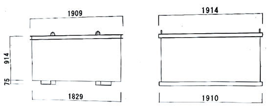 鉄箱コンテナ（大）形状図
