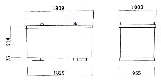鉄箱コンテナ（小）形状図